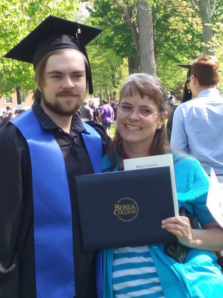 Harvey in cap and gown