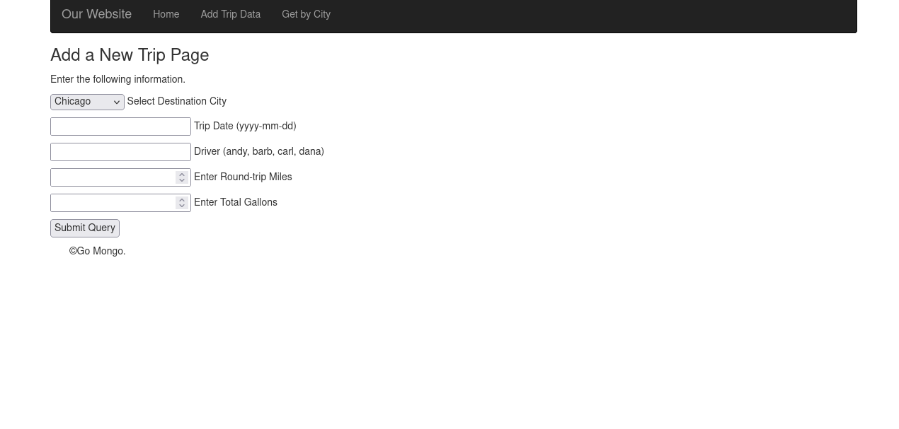 Screenshot of portfolio app